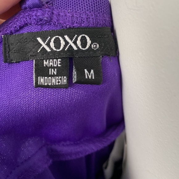 Stunning Beaded Empire Waist Purple Cocktail Dress - Picture 6 of 6